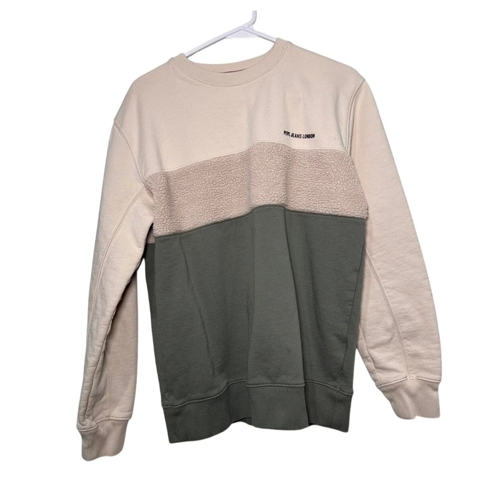 Pepe‎ Jeans London Colorblock Sherpa Crewneck Sweatshirt Men's Size M